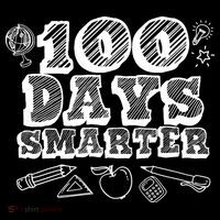 100 Days Smarter Funny 100 Days Of School Cooling Performance Long Sleeve Crew