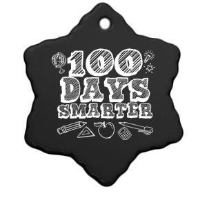 100 Days Smarter Funny 100 Days Of School Ceramic Star Ornament