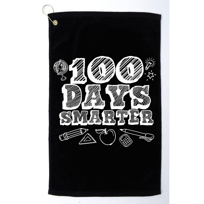 100 Days Smarter Funny 100 Days Of School Golf Towel
