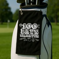 100 Days Smarter Funny 100 Days Of School Golf Towel