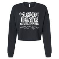100 Days Smarter Funny 100 Days Of School Cropped Pullover Crew