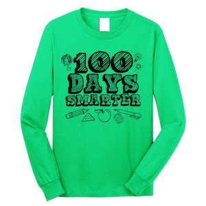 100 Days Smarter Funny 100 Days Of School Long Sleeve Shirt