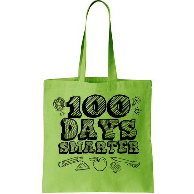 100 Days Smarter Funny 100 Days Of School Tote Bag