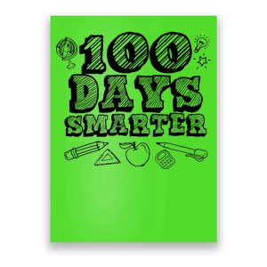 100 Days Smarter Funny 100 Days Of School Poster