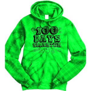 100 Days Smarter Funny 100 Days Of School Tie Dye Hoodie