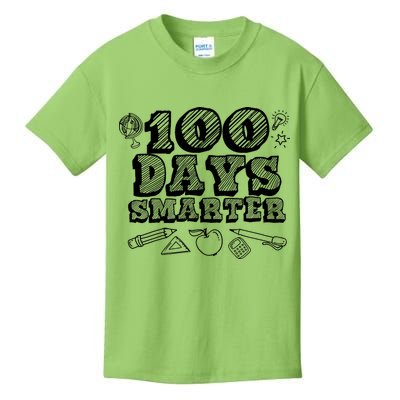 100 Days Smarter Funny 100 Days Of School Kids T-Shirt