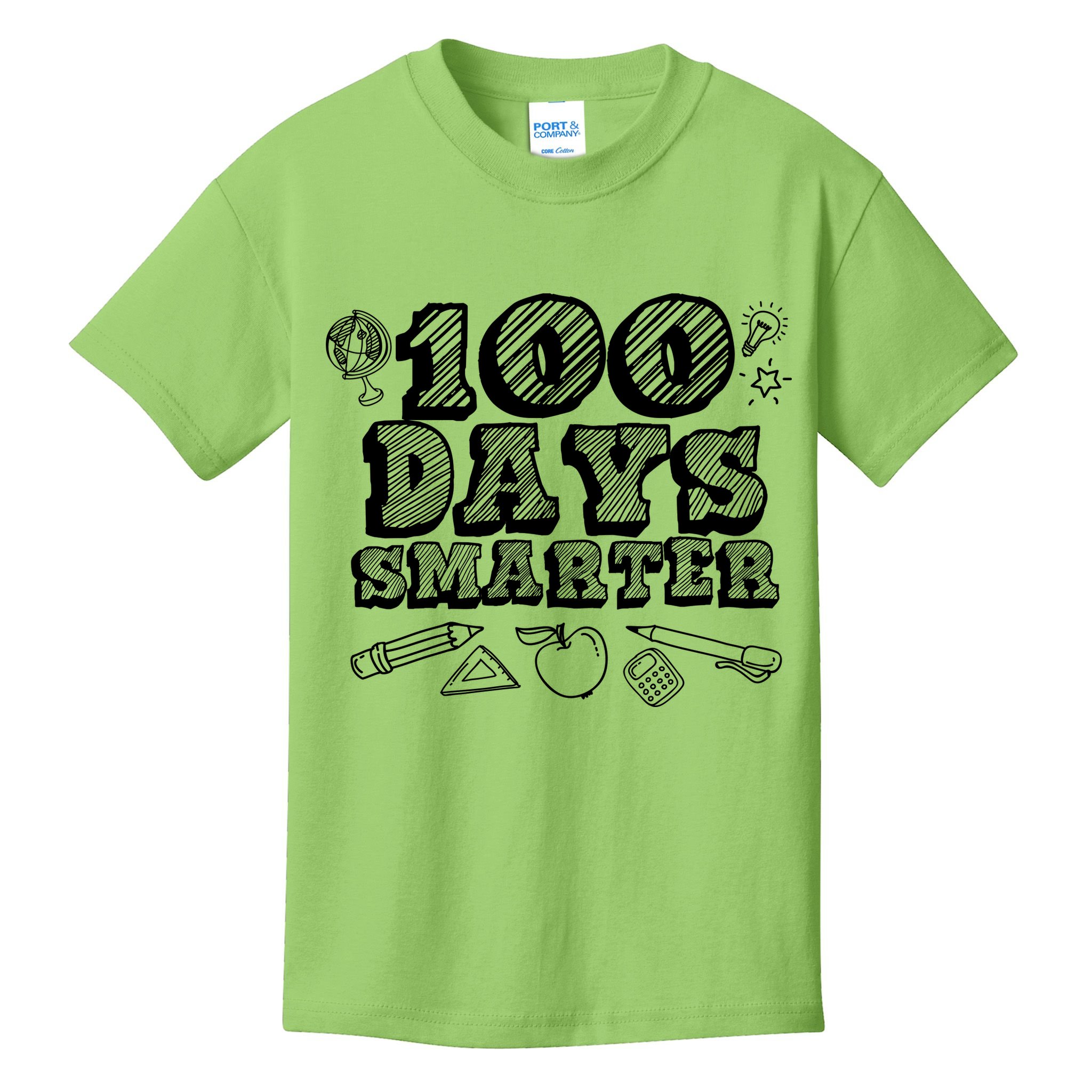 100 Days Smarter Funny 100 Days Of School Kids T-Shirt