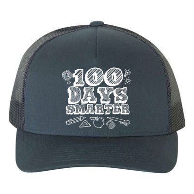 100 Days Smarter Funny 100 Days Of School Yupoong Adult 5-Panel Trucker Hat