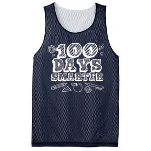 100 Days Smarter Funny 100 Days Of School Mesh Reversible Basketball Jersey Tank