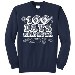 100 Days Smarter Funny 100 Days Of School Tall Sweatshirt