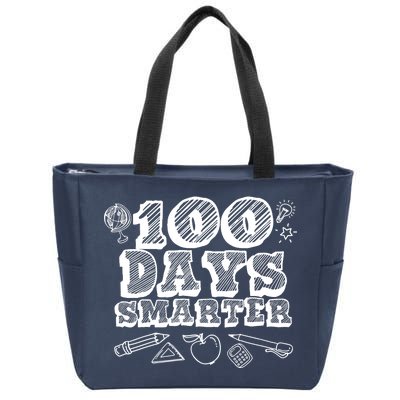 100 Days Smarter Funny 100 Days Of School Zip Tote Bag