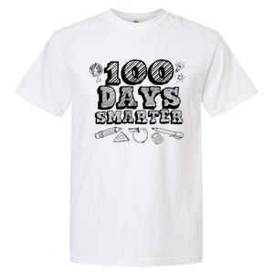 100 Days Smarter Funny 100 Days Of School Garment-Dyed Heavyweight T-Shirt