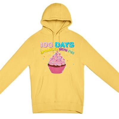 100 Days Sprinkled With Fun Cupcake  Premium Pullover Hoodie