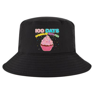 100 Days Sprinkled With Fun Cupcake  Cool Comfort Performance Bucket Hat