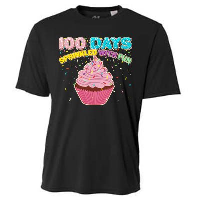 100 Days Sprinkled With Fun Cupcake  Cooling Performance Crew T-Shirt