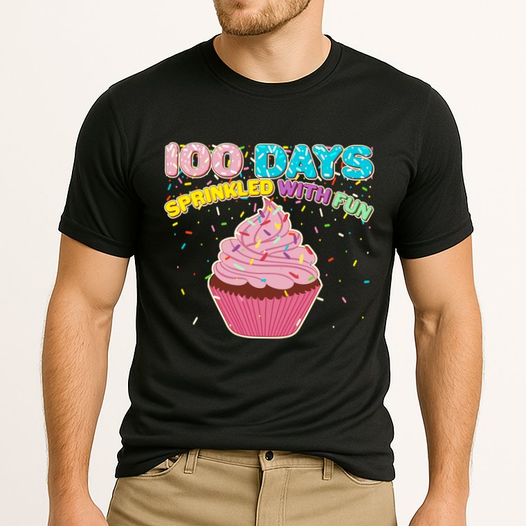100 Days Sprinkled With Fun Cupcake  Performance Shirt