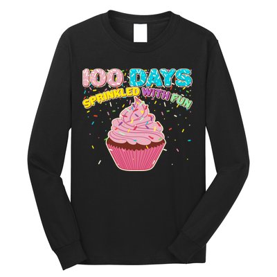 100 Days Sprinkled With Fun Cupcake  Long Sleeve Shirt