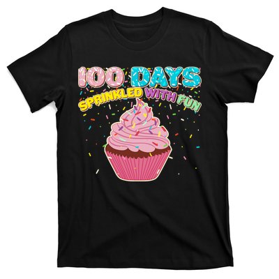 100 Days Sprinkled With Fun Cupcake  T-Shirt