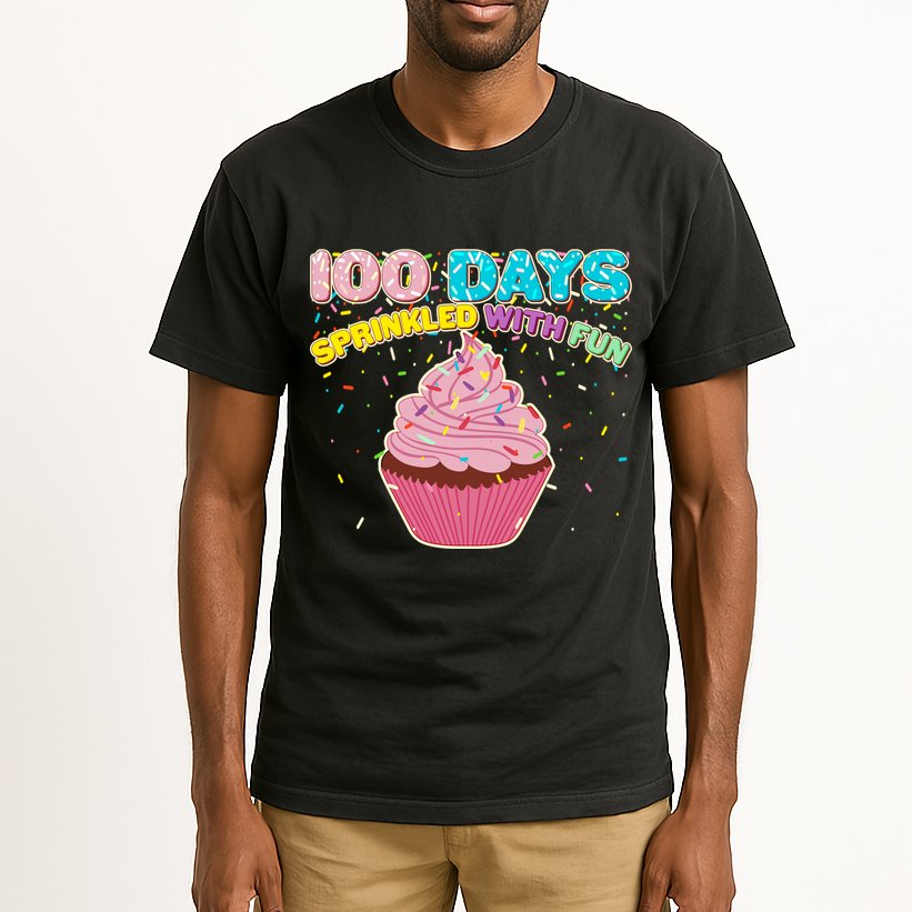 100 Days Sprinkled With Fun Cupcake  Tall T-Shirt