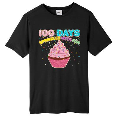 100 Days Sprinkled With Fun Cupcake  Tall Fusion ChromaSoft Performance T-Shirt