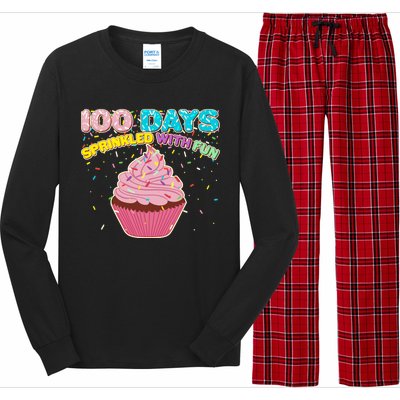 100 Days Sprinkled With Fun Cupcake  Long Sleeve Pajama Set