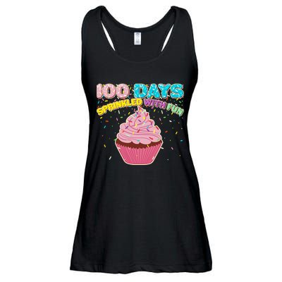 100 Days Sprinkled With Fun Cupcake  Ladies Essential Flowy Tank