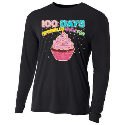 100 Days Sprinkled With Fun Cupcake  Cooling Performance Long Sleeve Crew