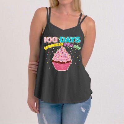 100 Days Sprinkled With Fun Cupcake  Women's Strappy Tank