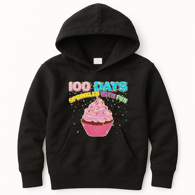 100 Days Sprinkled With Fun Cupcake  Kids Hoodie