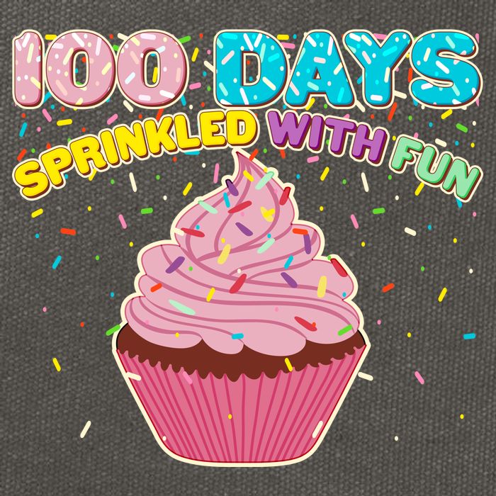 100 Days Sprinkled With Fun Cupcake  Cotton Canvas Backpack