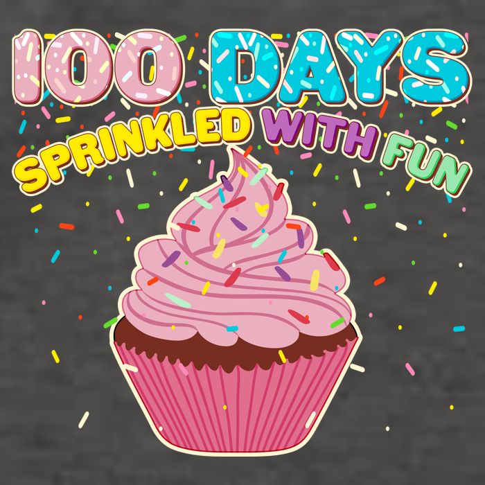 100 Days Sprinkled With Fun Cupcake  Vector Backpack