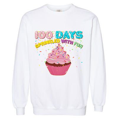 100 Days Sprinkled With Fun Cupcake  Garment-Dyed Sweatshirt