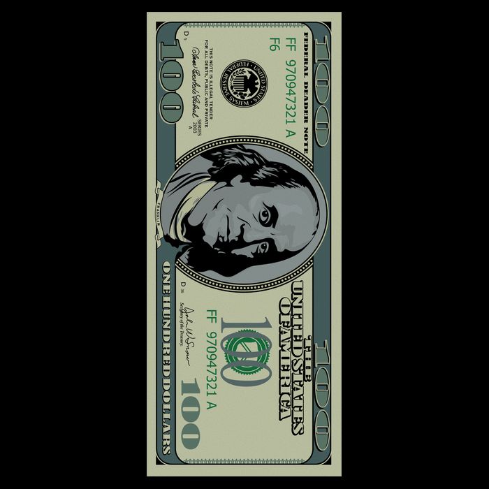 100 Dollar Bill - $100 - Benjamin Franklin Money Doggie Tank