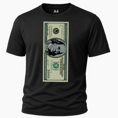 100 Dollar Bill - $100 - Benjamin Franklin Money Performance Shirt