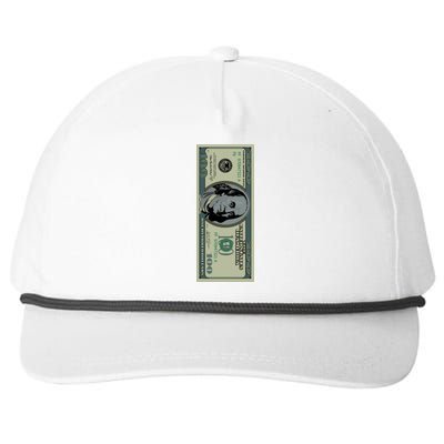 100 Dollar Bill - $100 - Benjamin Franklin Money Snapback Five-Panel Rope Hat