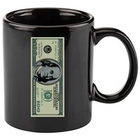 100 Dollar Bill - $100 - Benjamin Franklin Money 11oz C Handle Ceramic Mug
