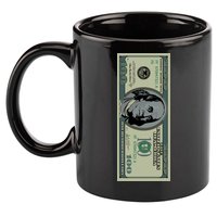 100 Dollar Bill - $100 - Benjamin Franklin Money 11oz C Handle Ceramic Mug