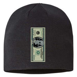 100 Dollar Bill - $100 - Benjamin Franklin Money Sustainable Beanie