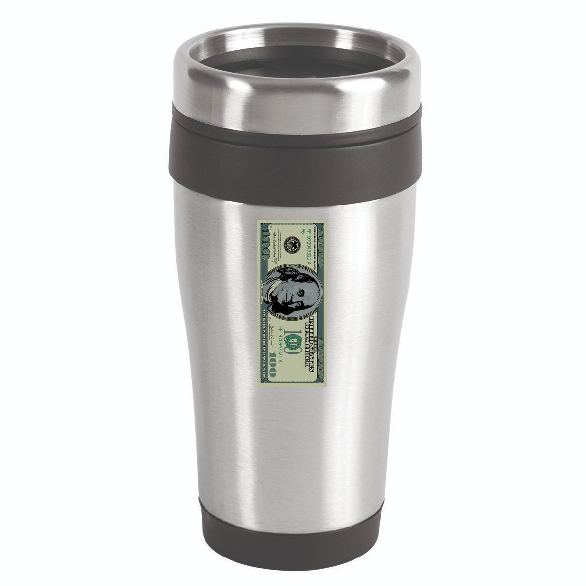 100 Dollar Bill - $100 - Benjamin Franklin Money 16oz Travel Tumbler