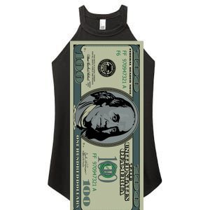 100 Dollar Bill - $100 - Benjamin Franklin Money Women's Perfect Tri Rocker Tank