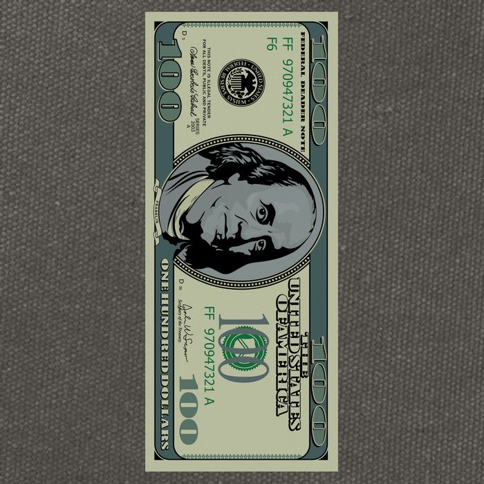 100 Dollar Bill - $100 - Benjamin Franklin Money Cotton Canvas Backpack