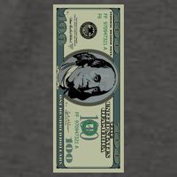 100 Dollar Bill - $100 - Benjamin Franklin Money Vector Backpack