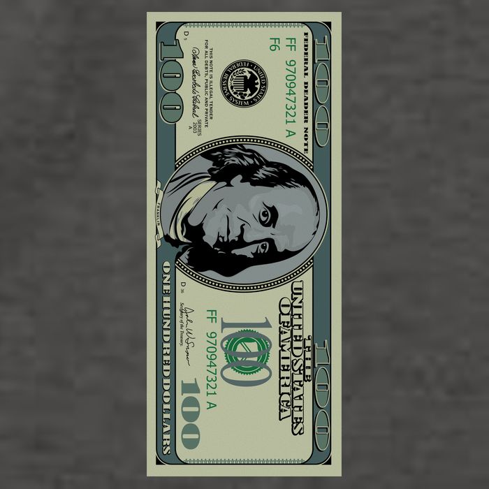100 Dollar Bill - $100 - Benjamin Franklin Money Vector Backpack