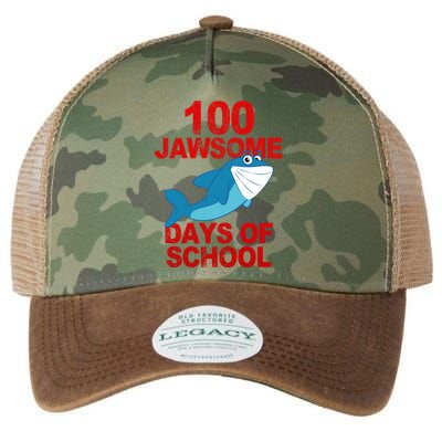 100 Jawsome Days Of School Shark Legacy Tie Dye Trucker Hat