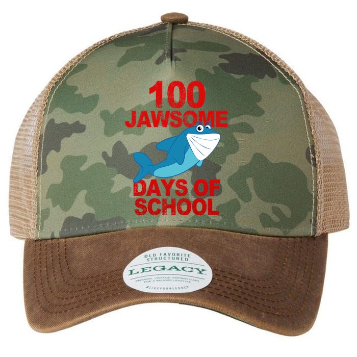 100 Jawsome Days Of School Shark Legacy Tie Dye Trucker Hat