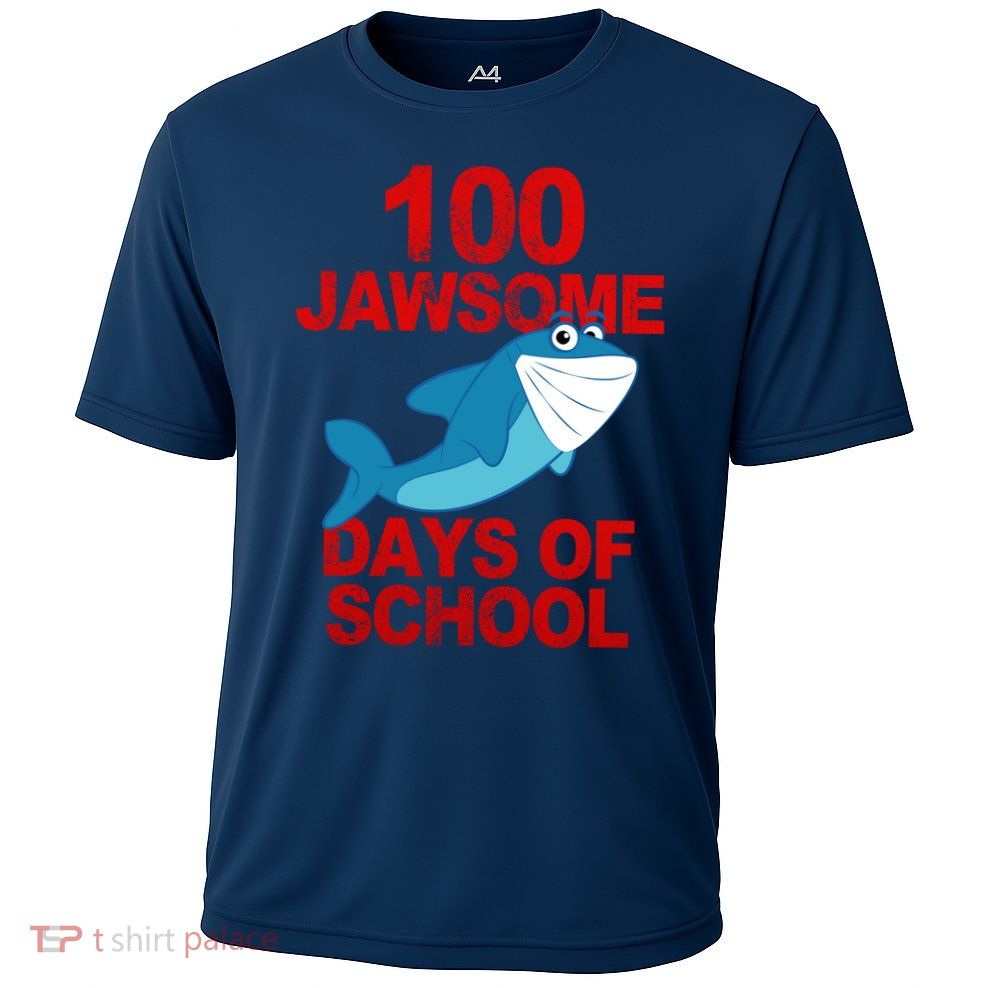 100 Jawsome Days Of School Shark Performance Shirt