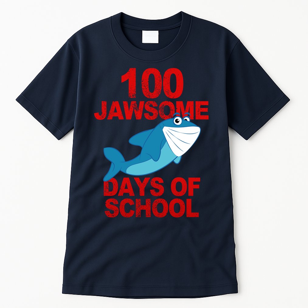 100 Jawsome Days Of School Shark Tall T-Shirt