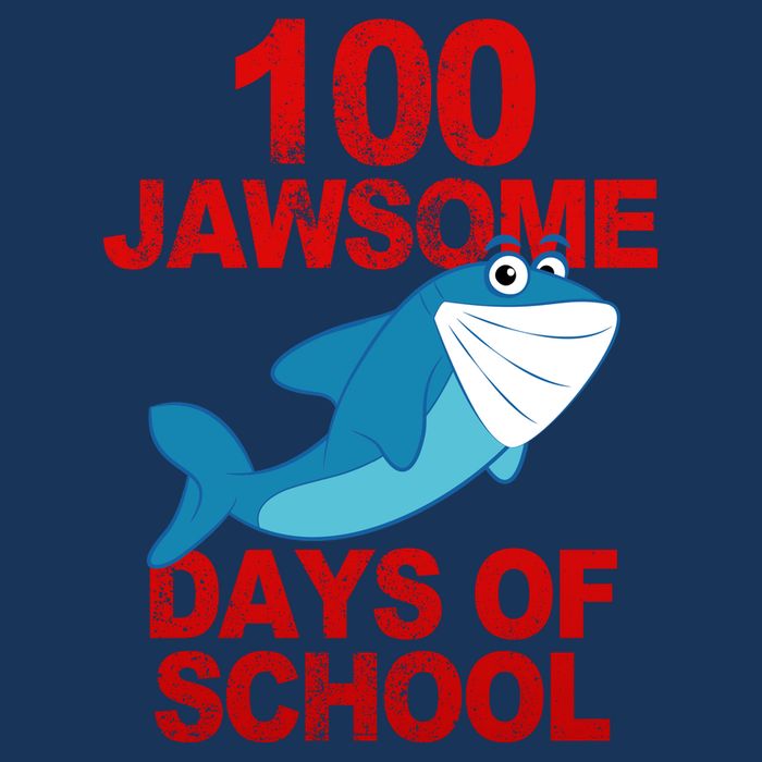 100 Jawsome Days Of School Shark 16 in Basic Backpack