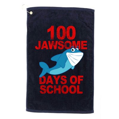 100 Jawsome Days Of School Shark Golf Towel
