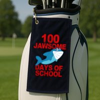 100 Jawsome Days Of School Shark Golf Towel